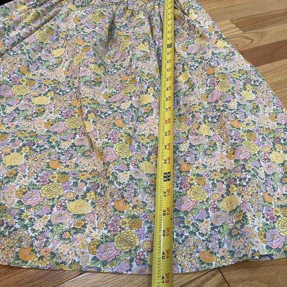 J. CREW $178 Puff Sleeve Shirt Dress Liberty Art Elysian Day Size XLT Cotton - Picture 4 of 9